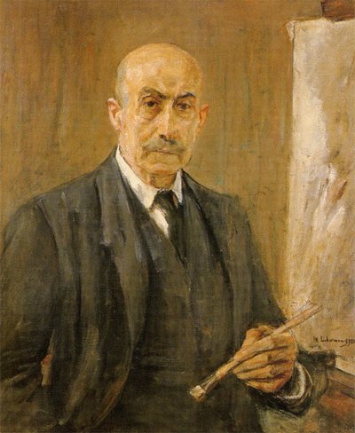 Zelfportret met palet door Max Liebermann